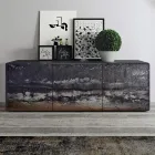 خزانة جانبية لغرفة المعيشة بثلاثة أبواب بتشطيبات مختلفة، صنع في إيطاليا - أولي Viadurini