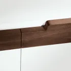 خزانة جانبية لغرفة المعيشة بأربعة أبواب باللون الأبيض وتشطيب كاناليتو، صنع في إيطاليا - أي Viadurini