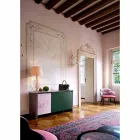 خزانة جانبية بتصميم Gres مع هيكل من الخشب وألياف MDF، صنع في إيطاليا - Cunea Viadurini