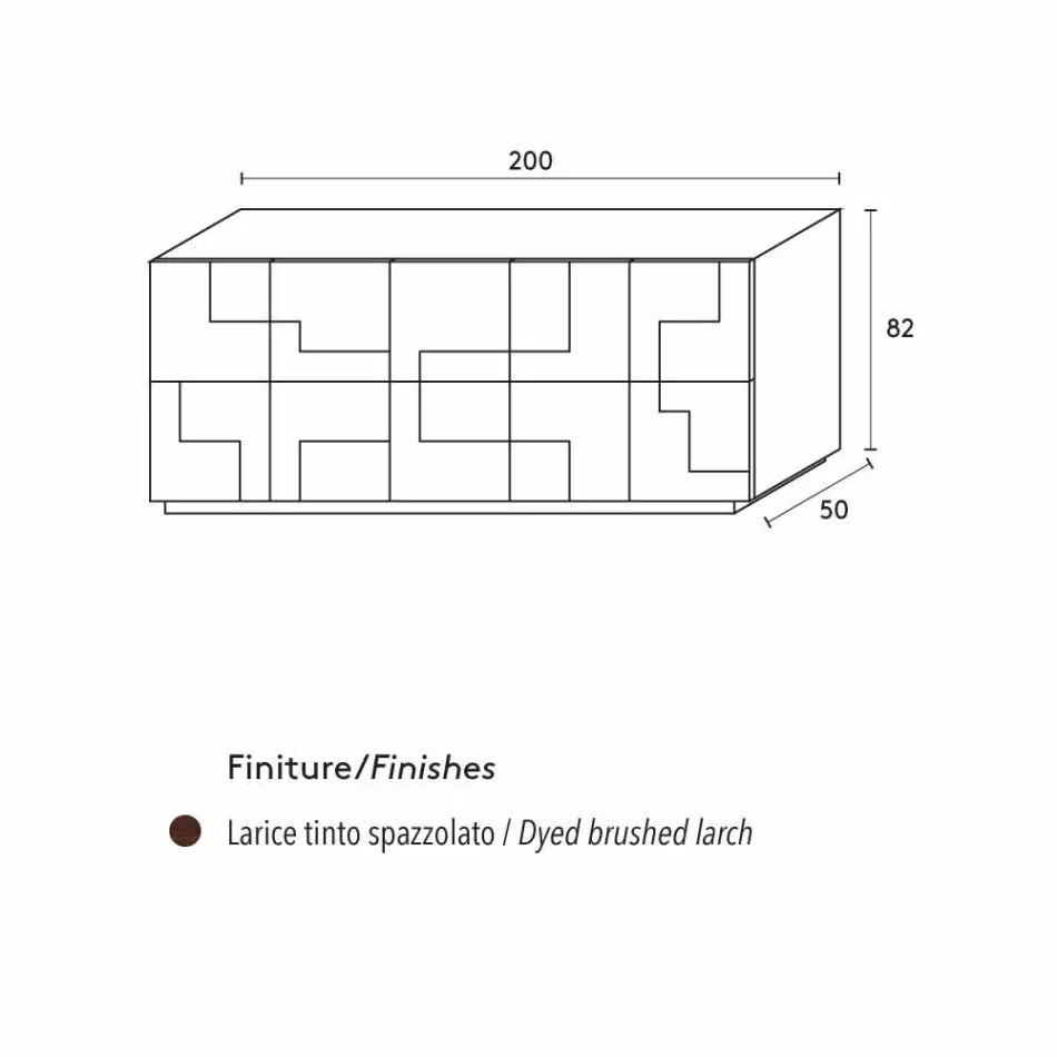 تصميم خشب الصنوبر المصقول المعالج حراريًا من أزاليا Viadurini
