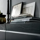 خزانة جانبية خشبية بثلاثة أبواب وحافة مائلة وسطح سيراميك - موندولفو Viadurini