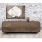 خزانة جانبية خشبية ببابين أو أربعة أبواب مع أرفف كريستالية، صنع في إيطاليا - جاردينا Viadurini