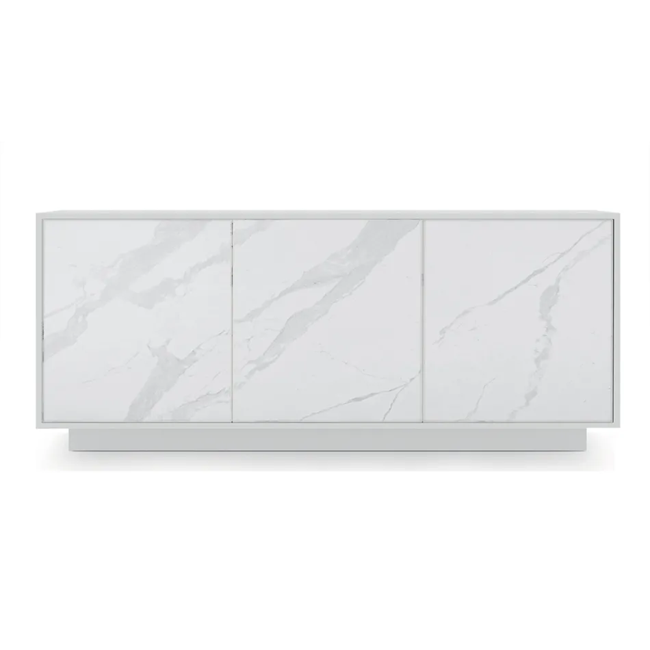 خزانة جانبية خشبية ذات بابين أو ثلاثة أبواب من صفائح HPL، صنع في إيطاليا - فيورينزا Viadurini