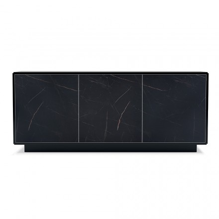 خزانة جانبية خشبية ذات بابين أو ثلاثة أبواب من صفائح HPL، صنع في إيطاليا - فيورينزا Viadurini