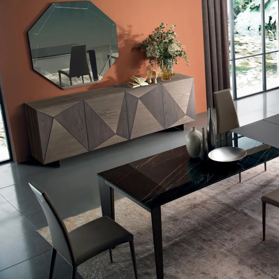 خزانة جانبية من خشب الدردار مصنوعة يدويًا في إيطاليا - رائعة Viadurini