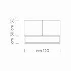 خزانة جانبية من خشب الجوز كاناليتو، صنع في إيطاليا - ساليرنو Viadurini