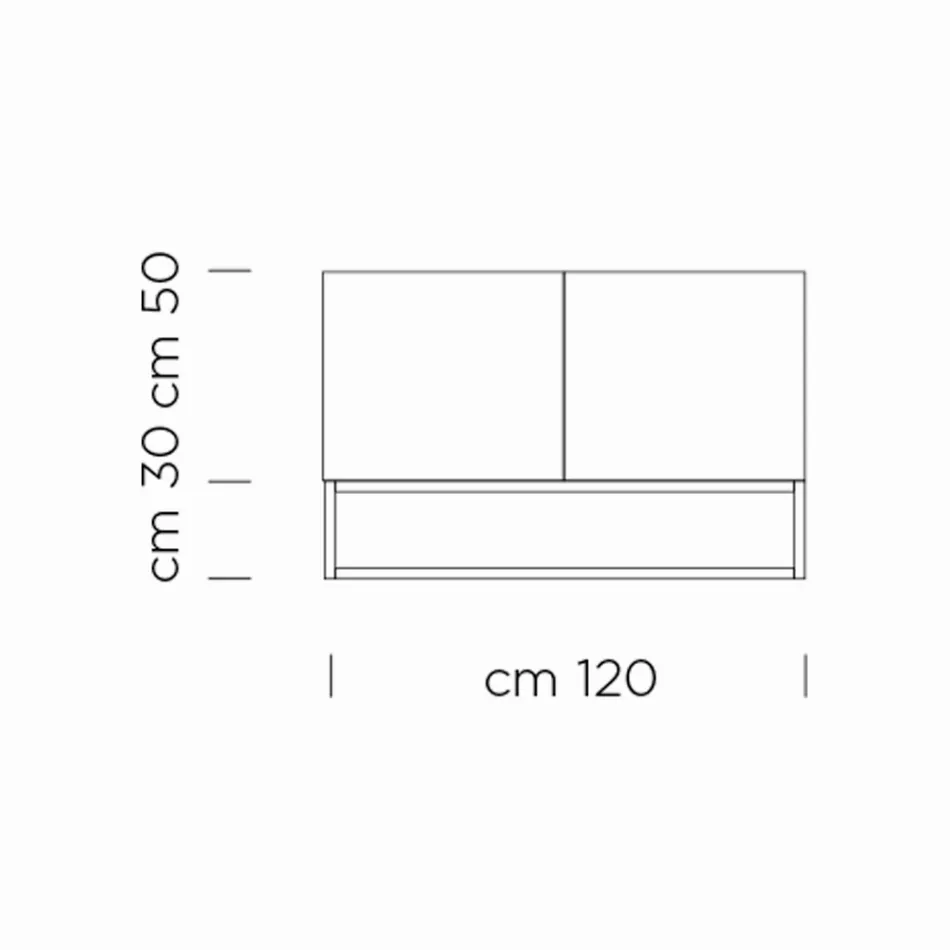 خزانة جانبية من خشب الجوز كاناليتو، صنع في إيطاليا - ساليرنو Viadurini