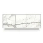 خزانة جانبية من الخشب المصقول مع بابين أو ثلاثة أبواب سيراميكية، صنع في إيطاليا - فيورينزا Viadurini