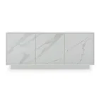 خزانة جانبية من الخشب المصقول مع بابين أو ثلاثة أبواب سيراميكية، صنع في إيطاليا - فيورينزا Viadurini