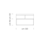 خزانة جانبية من خشب التنوب مع قشرة جوز كاناليتو - ساليرنو Viadurini