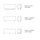 خزانة جانبية من الميلامين بأبواب مغطاة بالمرايا، صنع في إيطاليا - إستر Viadurini