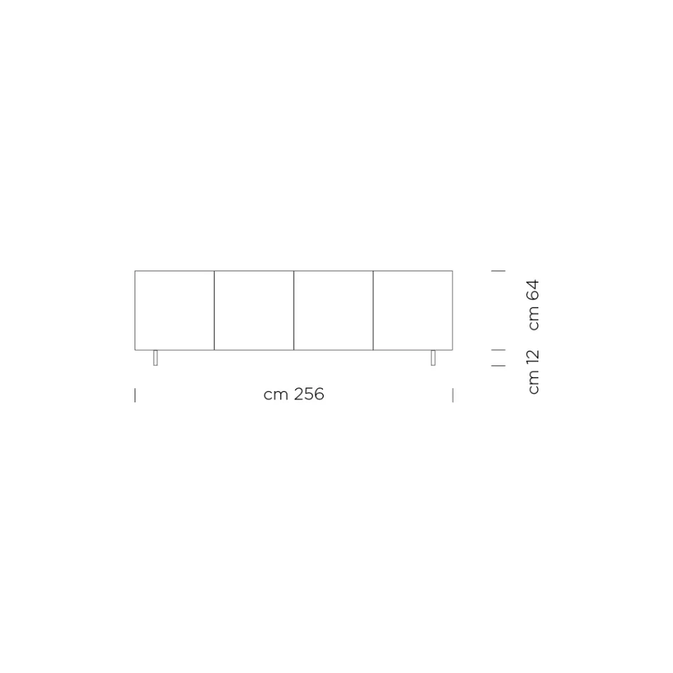 خزانة جانبية حديثة من خشب الدردار المُقشر، صنع في إيطاليا - جالاسيا Viadurini