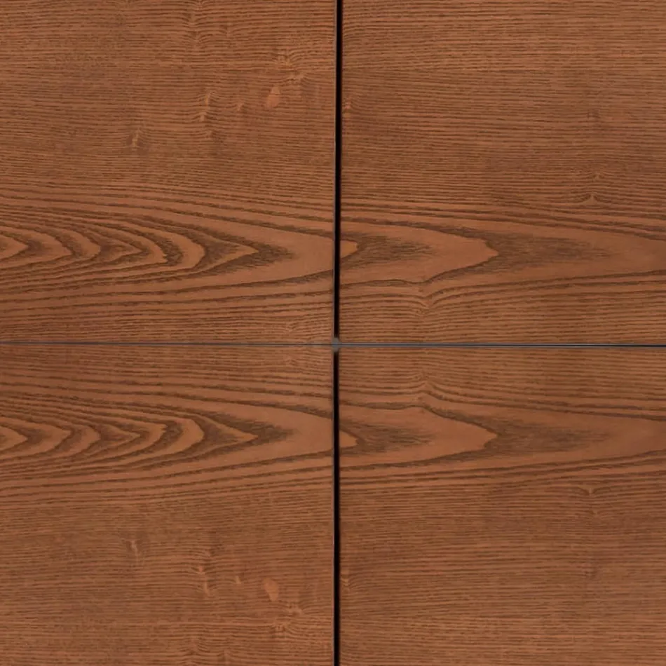 خزانة جانبية لغرفة المعيشة مصنوعة من مادة MDF وخشب متين بأربعة أبواب، صنع في إيطاليا - روزالبا Viadurini