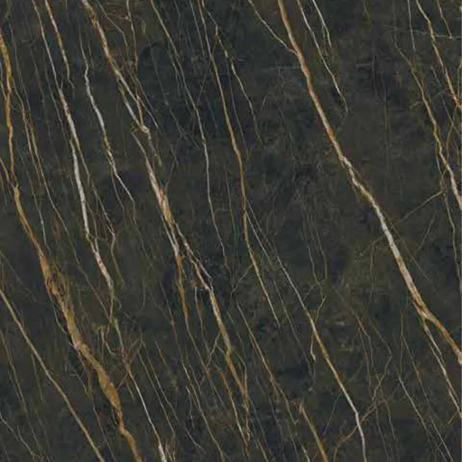 خزانة جانبية لغرفة المعيشة ببابين من السيراميك وهيكل من الزجاج المدخن، صنع في إيطاليا - سيوكا Viadurini