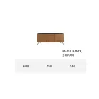 خزانة جانبية لغرفة المعيشة مصنوعة من خشب MDF وخشب متين ببابين أو ثلاثة أبواب، صنع في إيطاليا - غرفة التجارة Viadurini