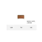 خزانة جانبية لغرفة المعيشة مصنوعة من خشب MDF وخشب صلب ببابين أو ثلاثة أبواب، صنع في إيطاليا - غرفة التجارة Viadurini