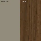 خزانة جانبية لغرفة المعيشة من خشب MDF مطلي بثلاثة أبواب مع تطعيمات حريرية - Saronno Viadurini