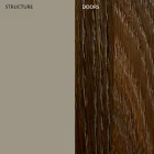 خزانة جانبية لغرفة المعيشة من خشب MDF مطلي بثلاثة أبواب مع تطعيمات حريرية - Saronno Viadurini