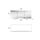 خزانة جانبية لغرفة المعيشة من خشب MDF مطلي بثلاثة أبواب مع تطعيمات حريرية - Saronno Viadurini