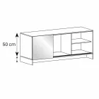 خزانة جانبية لغرفة المعيشة من الزجاج المدخن مع باب مرآة برونزي صنع في إيطاليا - Silly Viadurini