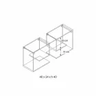 رفوف جدارية زجاجية شفافة متعددة الاستخدامات بتصميم أنيق قطعتين - رول Viadurini