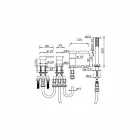 خلاط حوض استحمام نحاسي بتصميم إيطالي بأربع فتحات - بانيلا Viadurini