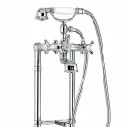 خلاط كلاسيكي لحوض الاستحمام الأرضي مصنوع من النحاس الإيطالي - بانيكو Viadurini