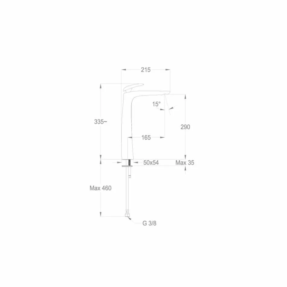 خلاط حوض غسيل بتصميم نحاسي، صنع في إيطاليا - فيليبو Viadurini