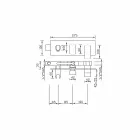 خلاط دش مدمج بتصميم عصري من النحاس، صنع في إيطاليا - سيكا Viadurini