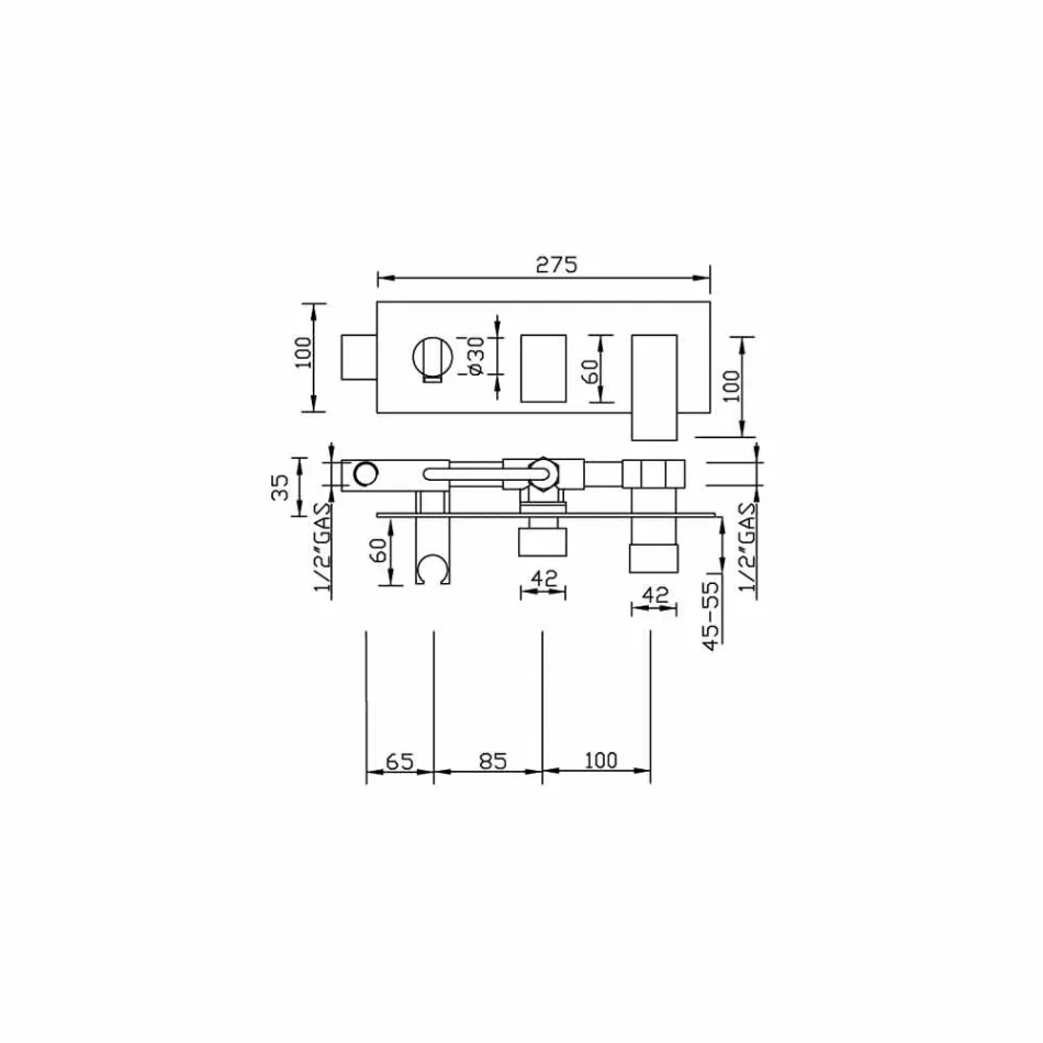 خلاط دش مدمج مع محول نحاسي صنع في إيطاليا - بانيلا Viadurini