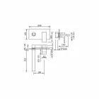 خلاط حوض غسيل مثبت على الحائط للحمام، ذو لوحة واحدة، صنع في إيطاليا - بانيلا Viadurini