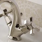 خلاط حوض بتصميم عتيق بفتحة واحدة مصنوع من النحاس في إيطاليا - سيلفانا Viadurini