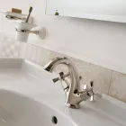 خلاط حوض بتصميم عتيق بفتحة واحدة مصنوع من النحاس في إيطاليا - سيلفانا Viadurini