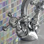 خلاط بيديه عتيق بفتحة واحدة من النحاس، صنع في إيطاليا - إليسيا Viadurini