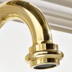 خلاط حوض بتصميم عتيق بفتحة واحدة مصنوع من النحاس في إيطاليا - أورسولا Viadurini