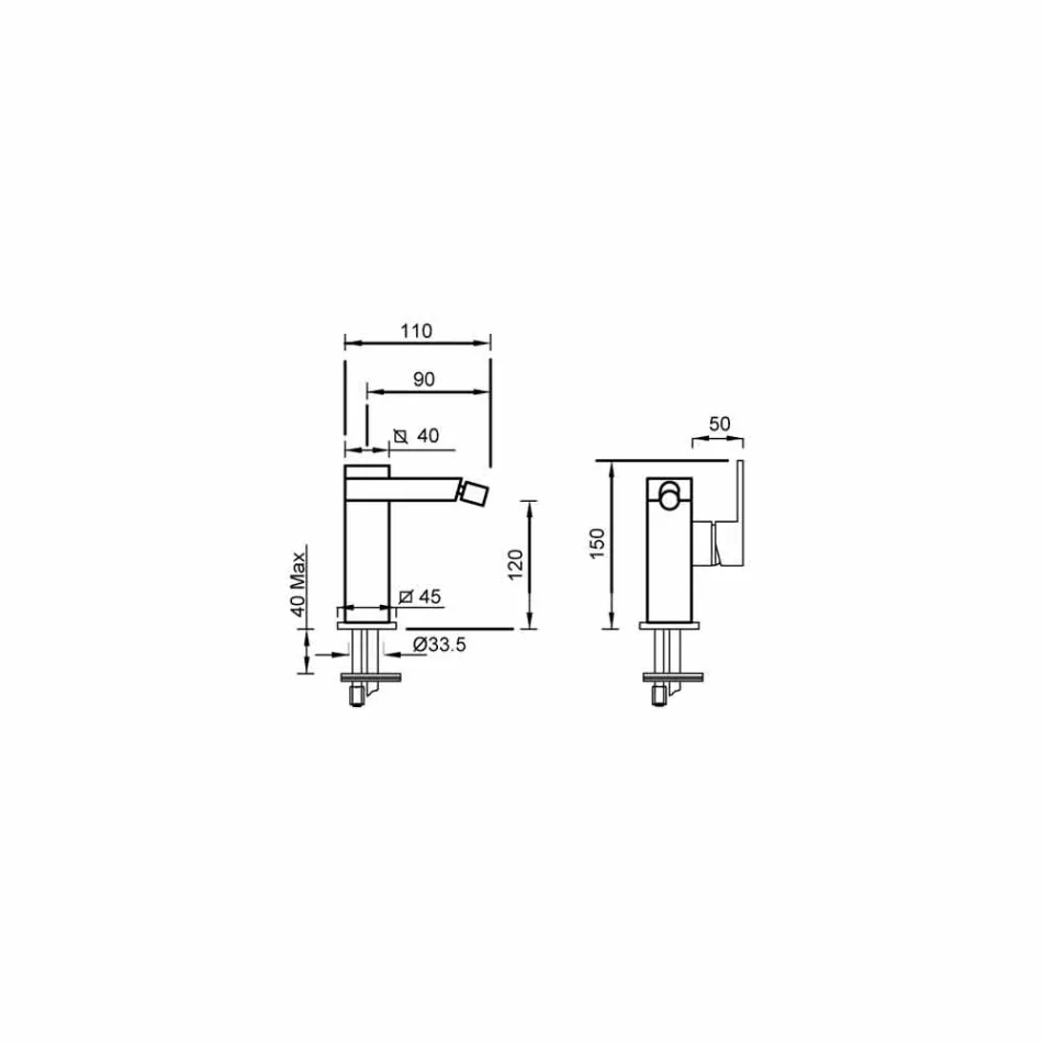 خلاط بيديه جانبي بدون تصريف صنع في إيطاليا - بانيلا Viadurini