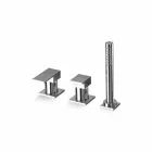 خلاط حوض استحمام بثلاث فتحات من النحاس، صنع في إيطاليا - بانيلا Viadurini