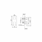 خلاط دش مع محول بثلاثة منافذ صنع في إيطاليا - سيكا Viadurini