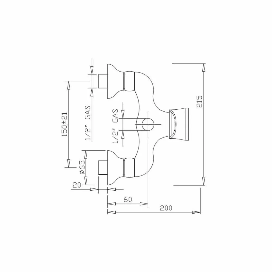 خلاط دش خارجي بتصميم نحاسي مصنوع في إيطاليا - نينو Viadurini
