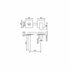 خلاط حوض حائط بتصميم إيطالي - بانيلا Viadurini