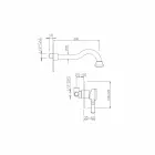 خلاط حوض حائطي من النحاس صنع في إيطاليا - نينو Viadurini