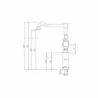 خلاط حوض حمام برميل مرتفع بطول 13 سم، صنع في إيطاليا - نينو Viadurini