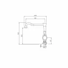 خلاط حوض غسيل بفوهة دوارة عالية صنع في إيطاليا - نينو Viadurini