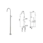 خلاط حوض قائم على الأرض مصنوع من فولاذ AISI 316L، صنع في إيطاليا - Artigli Viadurini