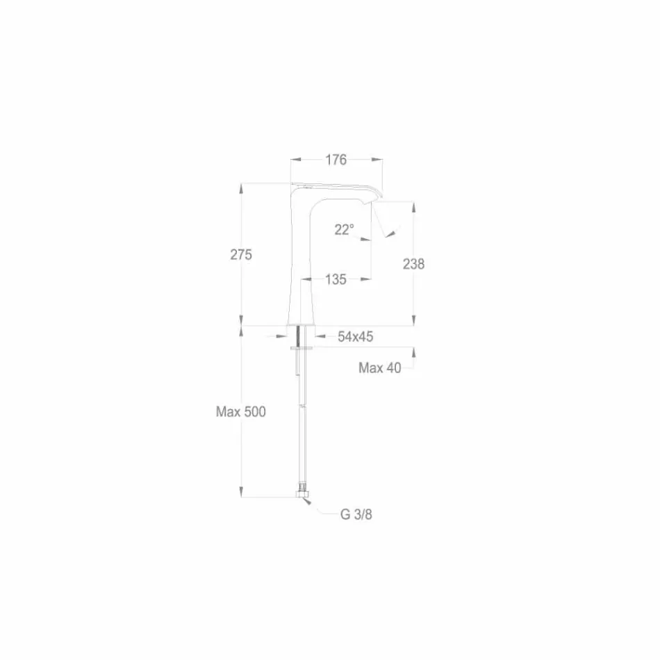 خلاط حوض مصنوع في إيطاليا من الكروم والنحاس - بونينا Viadurini