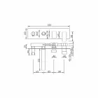 خلاط حمام مدمج بتصميم عصري من النحاس، صنع في إيطاليا - سيكا Viadurini