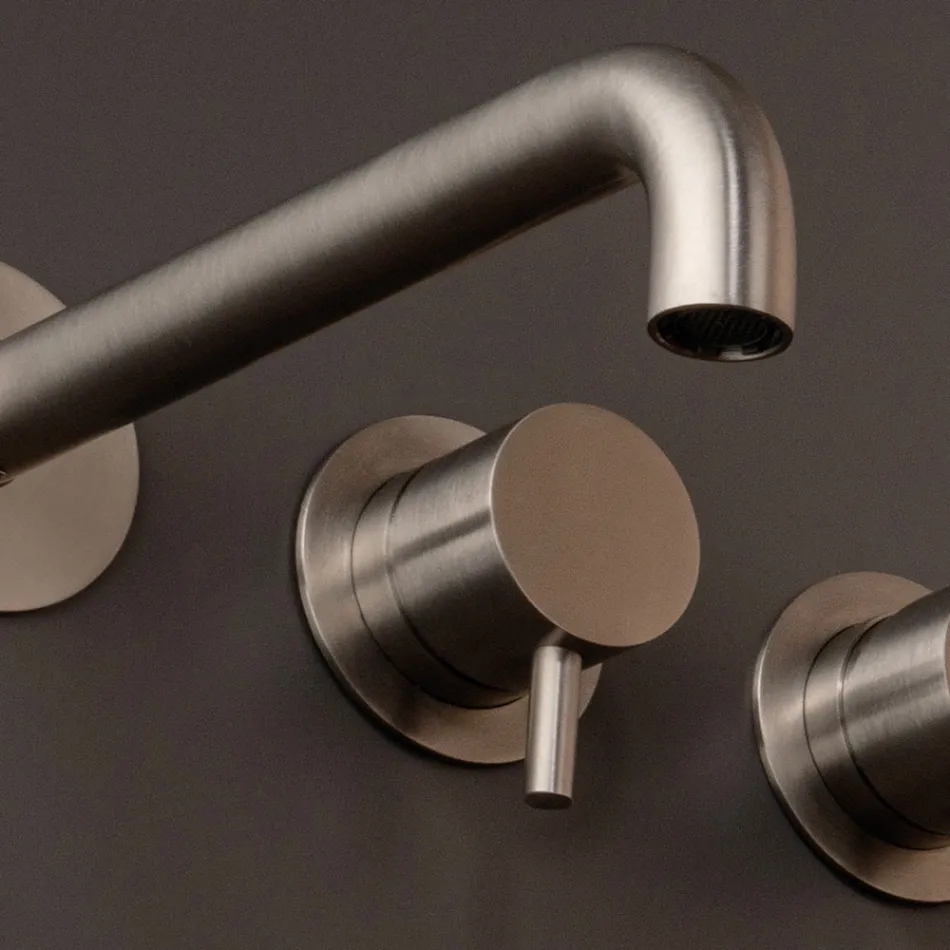 خلاط حوض استحمام مدمج من الفولاذ المقاوم للصدأ AISI 316L - Claws Viadurini