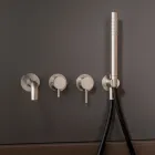 خلاط حوض استحمام مدمج من الفولاذ المقاوم للصدأ AISI 316L - Claws Viadurini