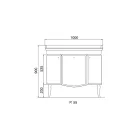 خزانة ذات بابين وسلة مطلية بالورنيش اللامع، صنع في إيطاليا - كاندي Viadurini