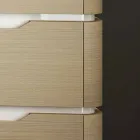 خزانة حمام بثلاثة أدراج مصنوعة من خشب آريا الحديث، صنع في إيطاليا Viadurini